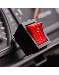 Выключатель клавишный 250V 15А 6с ON ON красный с подсветкой 06 0305 B Rexant