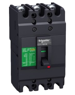 Выключатель автоматический EZC100N 3 полюса 80 А 18 кА Schneider electric