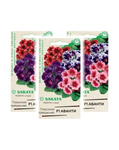 Комплект семян Глоксиния Аванти F1 гранулы серия Саката 94128 5 шт в упак 3 шт Гавриш