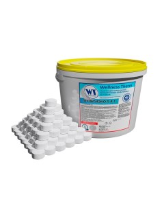 Таблетки 877413 5В1 для комплексной обработки воды в бассейнах 5 кг Wellness therm