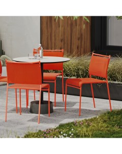 Комплект уличных садовых стульев Easy цвет оранжевый 4 шт Artcraft