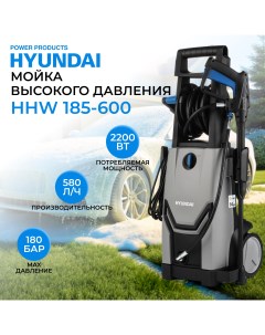 Мойка высокого давления Hyundai HHW 185 600 580л ч 2200Вт Hyundai power products