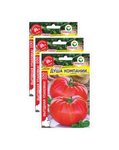 Комплект Семена Томат Душа компании МАКСИ 23 02241 100 семян в уп 3 уп Сибирский сад