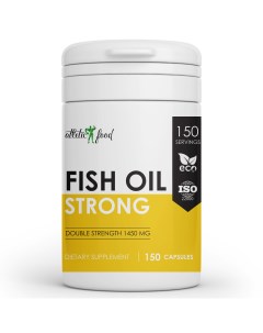 Омега 3 Fish Oil Strong Жирные кислоты 1450 мг 150 гелевых капсул Atletic food