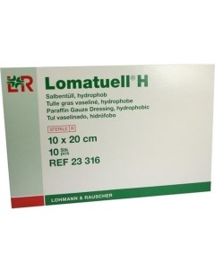 Повязка Ломатюль мазевая стерильная с гидрофобной мазью 10х20см 10 шт 23316 Lohmann & rauscher