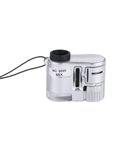 Мини микроскоп со светодиодной подсветкой серый Оем