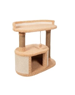 Комплекс для кошек Соня игровой персиковый ковролин картон 86 см Комфорт хвостиков