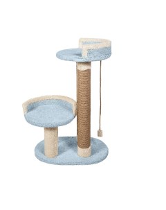 Комплекс для кошек Шерстинка игровой голубой ковролин картон 93 см Комфорт хвостиков