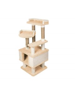 Комплекс для кошек Лапа игровой персиковый ковролин картон 149 см Комфорт хвостиков
