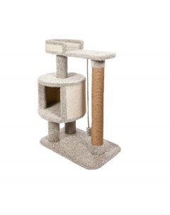 Комплекс для кошек Котейка игровой серый ковролин картон 90 см Комфорт хвостиков