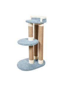 Комплекс для кошек Котио игровой голубой ковролин картон 150 см Комфорт хвостиков
