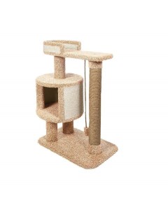 Комплекс для кошек Котейка игровой персиковый ковролин 90 см Комфорт хвостиков