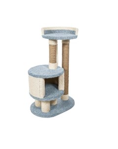 Комплекс для кошек Ласка игровой голубой ковролин картон 91 см Комфорт хвостиков