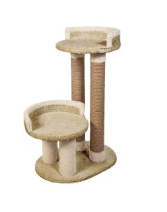 Комплекс для кошек Волна с домиком ваниль ковролин картон 190 см Комфорт хвостиков