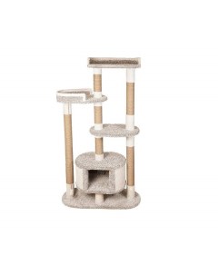 Комплекс для кошек Волна с домиком серый ковролин картон 190 см Комфорт хвостиков
