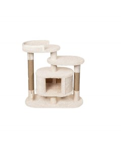 Комплекс для кошек Лежанка игровой ваниль ковролин картон 108 см Комфорт хвостиков