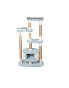 Комплекс для кошек Волна с домиком голубой ковролин картон 190 см Комфорт хвостиков