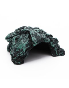Укрытие для рептилий под камень зеленый пластик 8 5 х 8 x 5 см Пижон