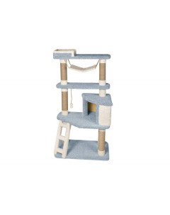 Комплекс для кошек Кошкин дом голубой ковролин картон 163 см Комфорт хвостиков