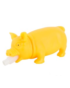 Игрушка для собак Визжащий поросёнок с пищалкой жёлтый винил 20х9х8 5 см Pet universe