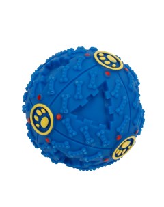 Игрушка для собак Хихикающий мячик со звуком синий резина диаметр 12 см Pet universe