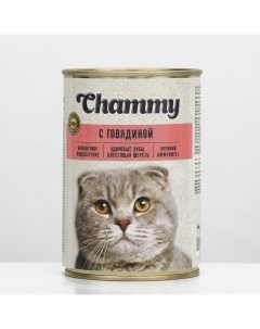 Влажный корм для кошек говядина в соусе ж б 415 г 4 шт Chammy