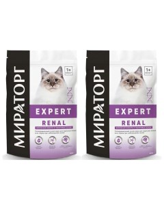 Сухой корм для кошек Expert Renal при заболеваниях почек 2 шт по 400 г Мираторг