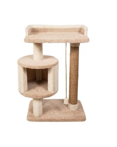 Комплекс для кошек Мурлыка игровой капучино ковролин картон 97 см Комфорт хвостиков