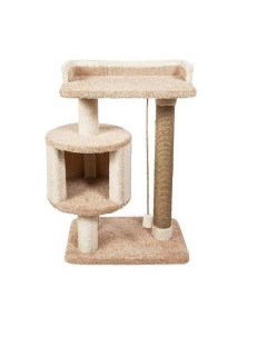 Комплекс для кошек Мурлыка игровой персиковый ковролин картон 97 см Комфорт хвостиков