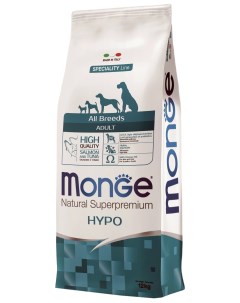Сухой корм для собак Hypo лосось 12 кг Monge