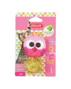 Игрушка для кошек Совенок с кошачьей мятой розовая Zolux