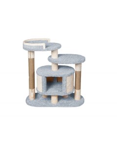 Комплекс для кошек Лежанка игровой голубой ковролин картон 108 см Комфорт хвостиков