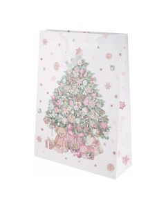 Пакет подарочный 45 x 33 x 10 см Pink magic с блестками Без бренда