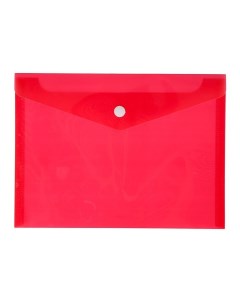 Папка конверт на кнопке А5 180 мкм полупрозрачная красная 10 шт Calligrata
