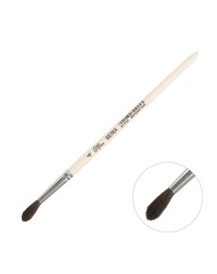 Кисть Белка круглая 4 диаметр обоймы 4 мм длина волоса 18 мм деревянная ручка Calli Nobrand