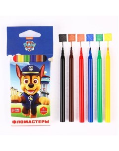 Фломастеры Щенячий патруль 6 цветов вентилируемый колпачок Paw patrol