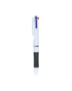 Ручка шариковая автоматическая 3 х цветная стержень 0 8мм с резиновым держателем 12 шт Nobrand