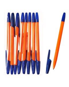 Набор ручек шариковых 8 шт Office Style 820 узел 0 5 синий корп оранж нео Lancer