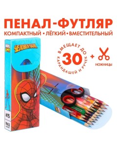 Пенал футляр пластиковый 75х195х25 мм сборный Человек паук 5 шт Marvel
