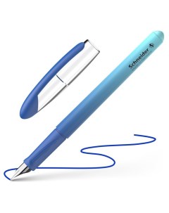Ручка перьевая Voyage caribbean синие чернила 1 картридж грип сине голубой Schneider