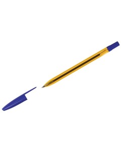 Ручка шариковая 111 синяя 1 0мм тонированный оранжевый корпус 50 шт Стамм