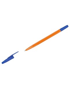 Ручка шариковая 511 синяя 0 7мм оранжевый корпус 50 шт Стамм