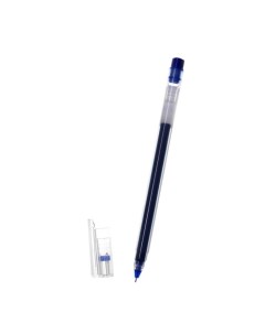 Ручка гелевая 0 5мм синяя бесстержневая корпус прозр треугольный иголчатый пишущущий уз Nobrand