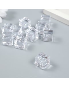 Декор для творчества пластик Кубики льда прозрачный 1 5х1 5х1 5 см 10 шт Арт узор