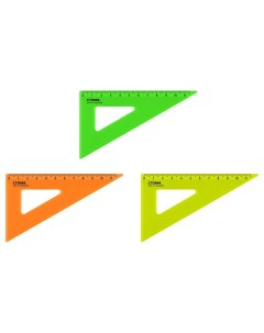 Треугольник 30 11 см пластиковый прозрачный неоновые цвета МИКС 20 шт Стамм