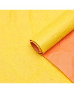 Бумага Эколюкс двухцветная персиковый желтый пастель 0 67 x 5 м Nobrand