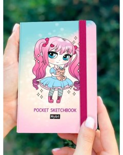 Карманный скетчбук Pocket Девочка Myart