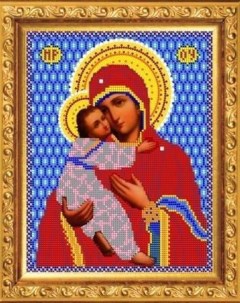 Набор для вышивания бисером Богородица Владимирская 18 6x23 4 бисер Чехия Светлица