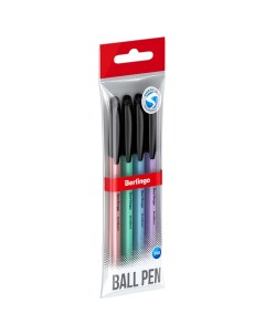 Ручка шариковая Instinct синяя 4 штуки толщина линии 0 7 мм Berlingo