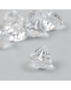 Бусины для творчества пластик Кристалл бриллиант набор 20 гр 1 8х1 8х1 9 см Nobrand